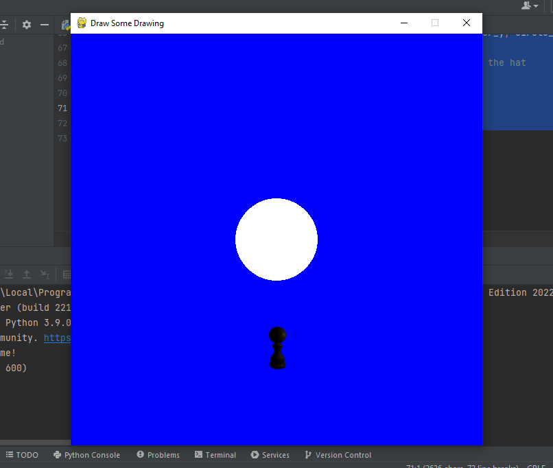 Move the image across the screen with Pygame